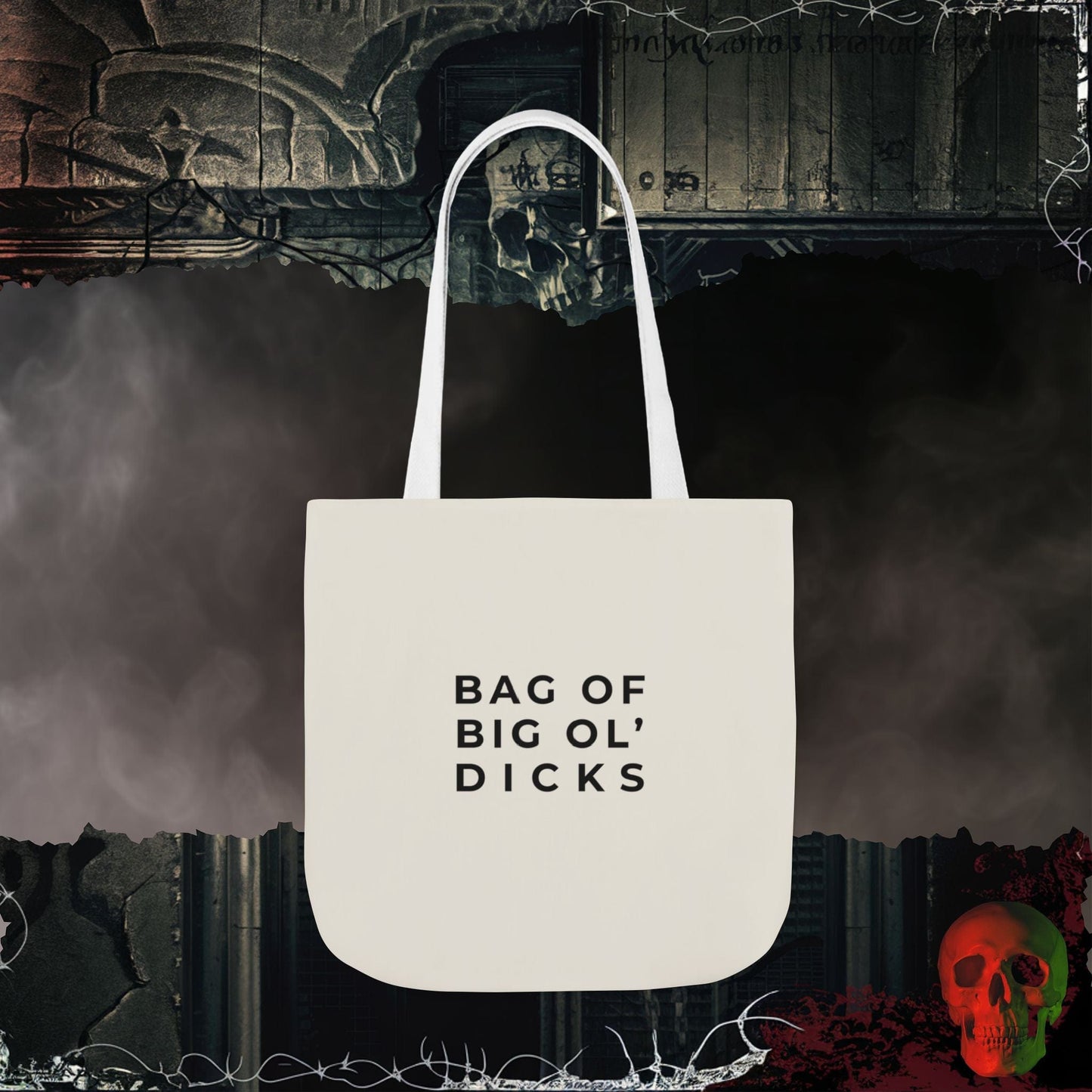 Accessories 18" × 18'' / White Bag of Big 'Ol D!cks Tote