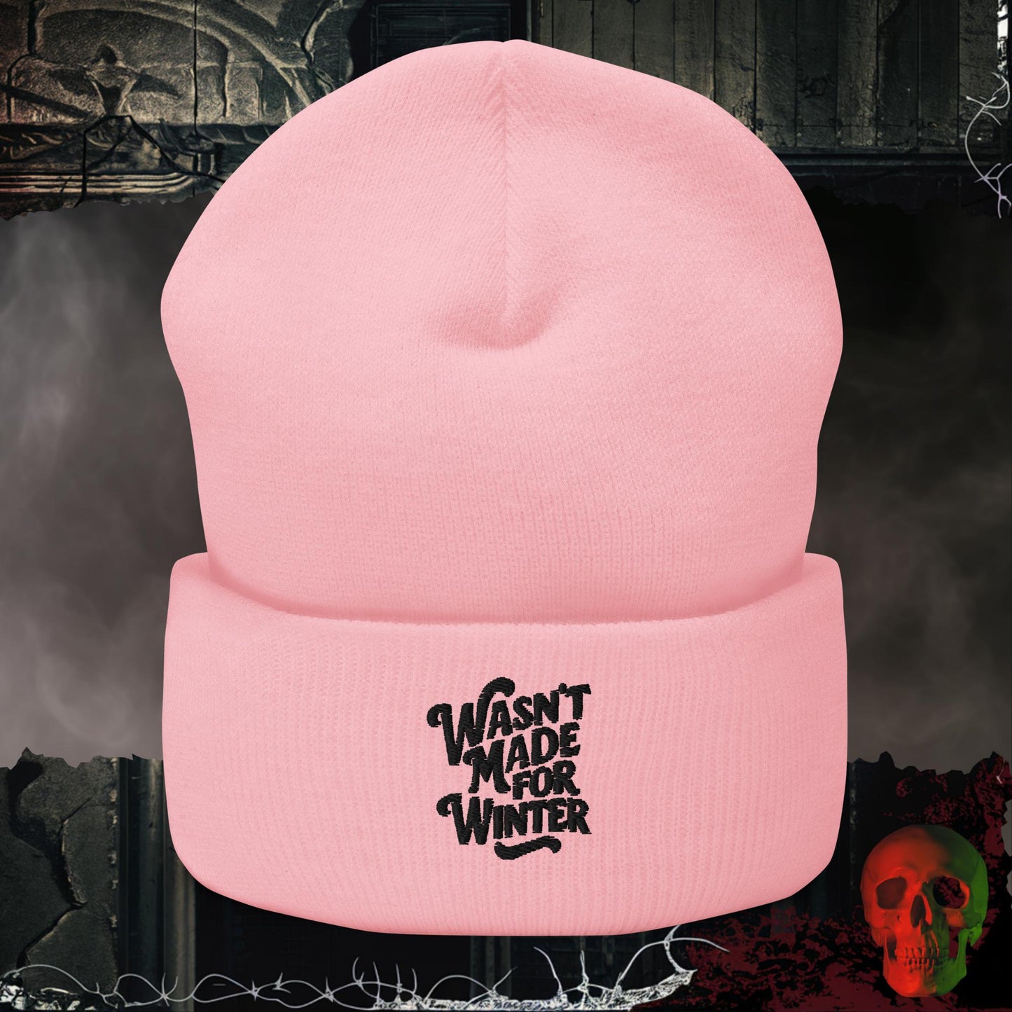 Beanie Baby Pink Wasn't Made For Winter Embroidered Beanie