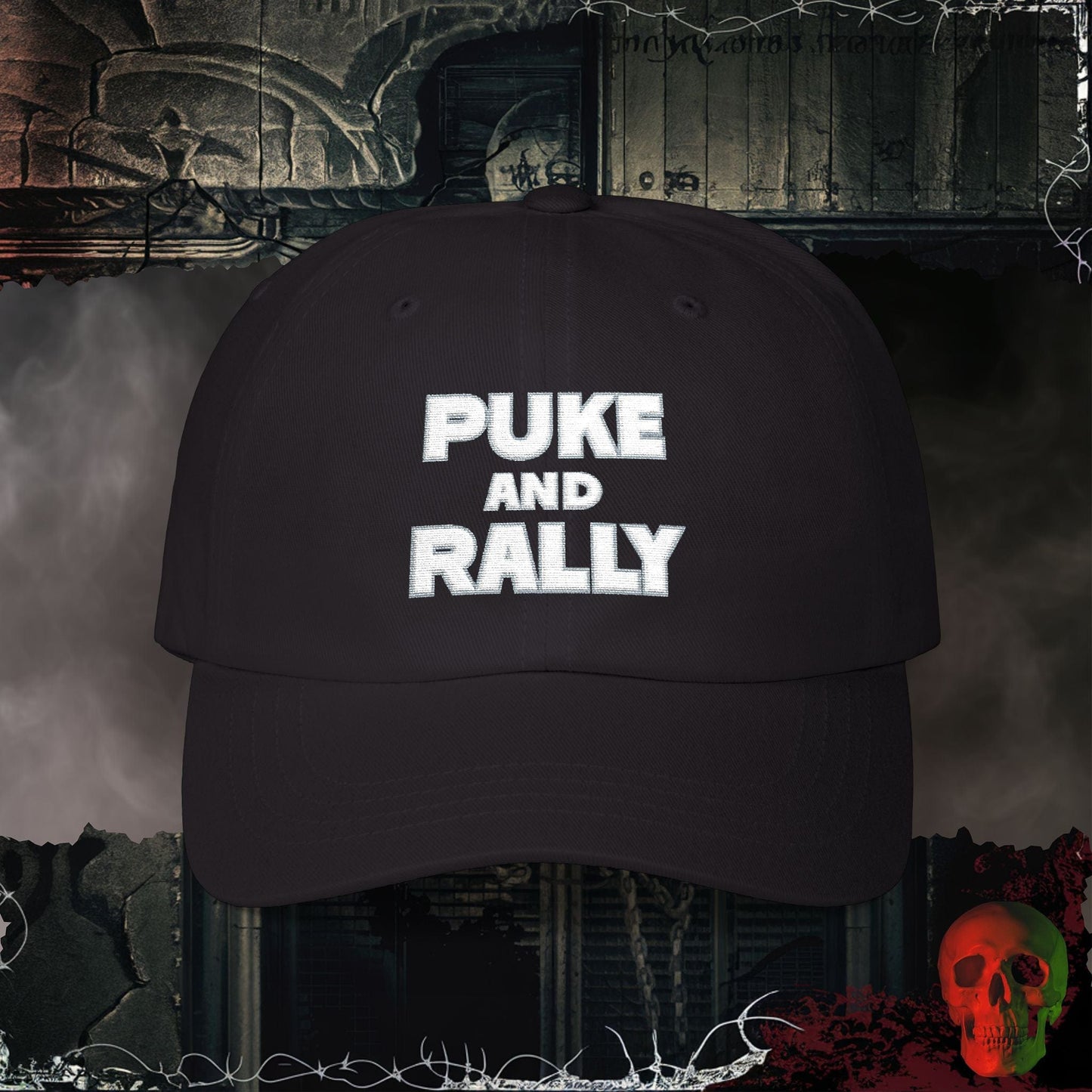 Hats Black / One size Puke and Rally Embroidered Hat