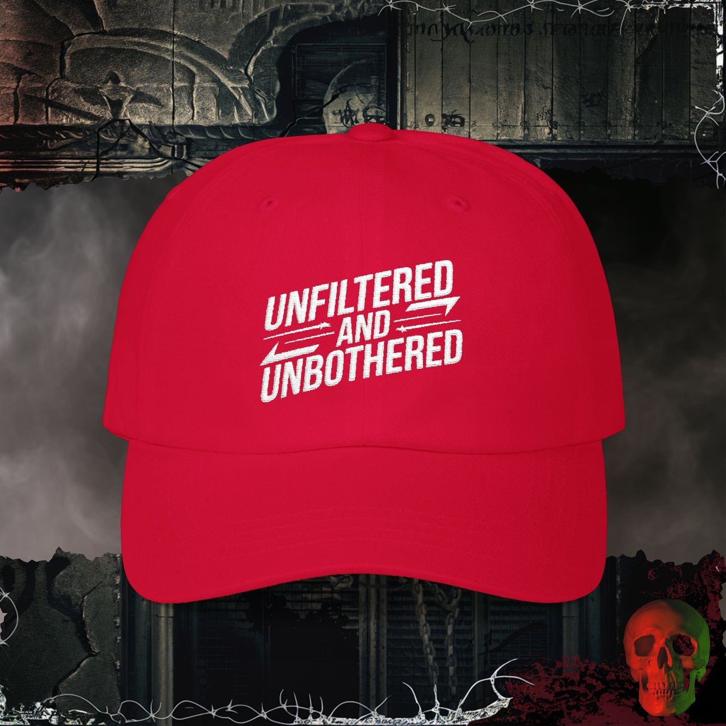 Hats Cranberry / One size Unfiltered, Unbothered Embroidered Hat