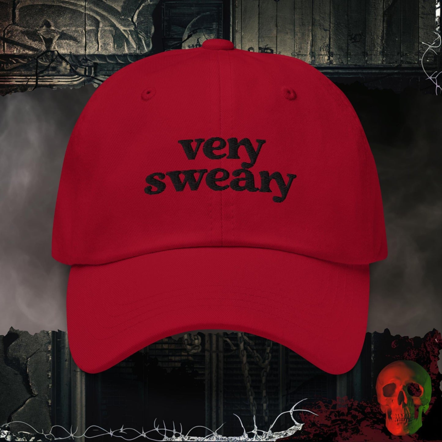 Hats Cranberry Very Sweary Embroidered Hat