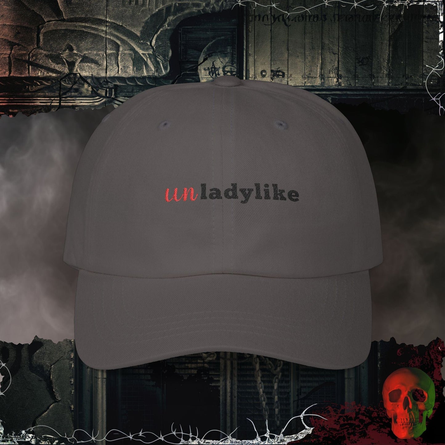Hats Dark Grey / One size Maybe Unladylike Embroidered Hat
