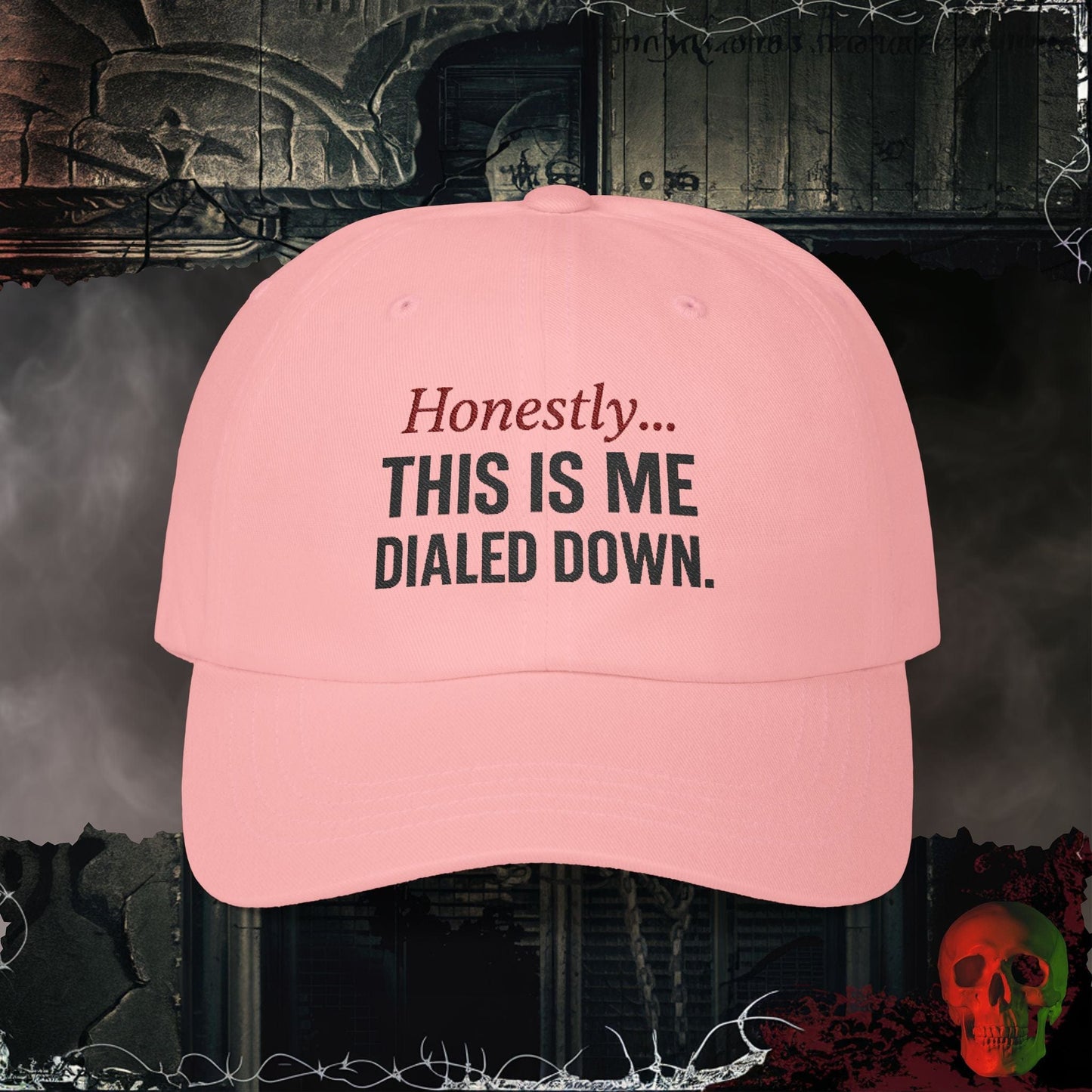 Hats Pink / One size Me Dialed Down Embroidered Hat