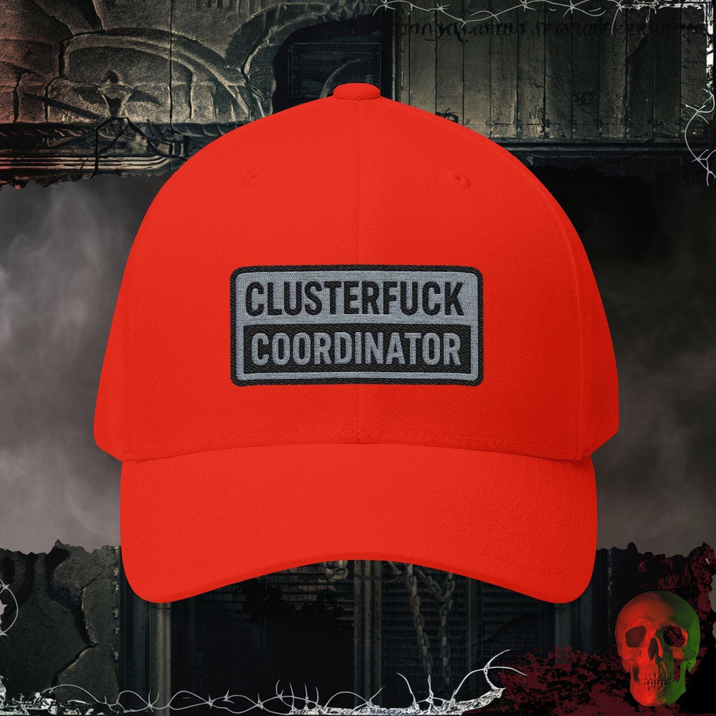Hats Red / S/M Clusterf@ck Coordinator Closed Back Embroidered Hat