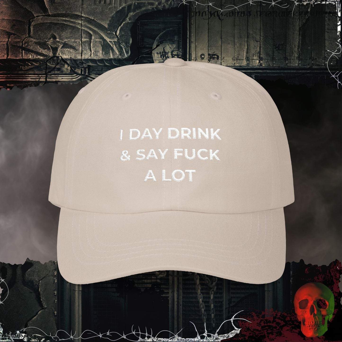 Hats Stone / One size Day Drinker Embroidered Hat