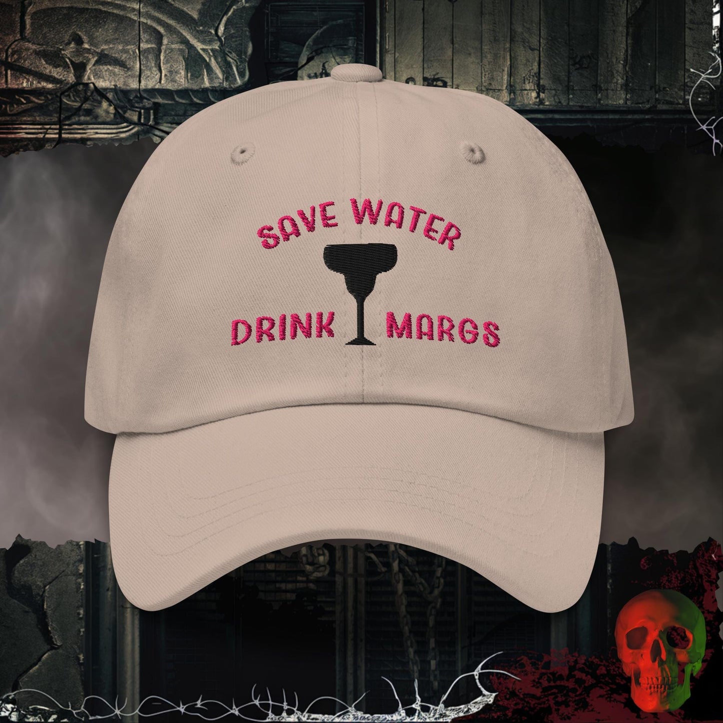 Hats Stone Save Water Drink Margs Embroidered Hat
