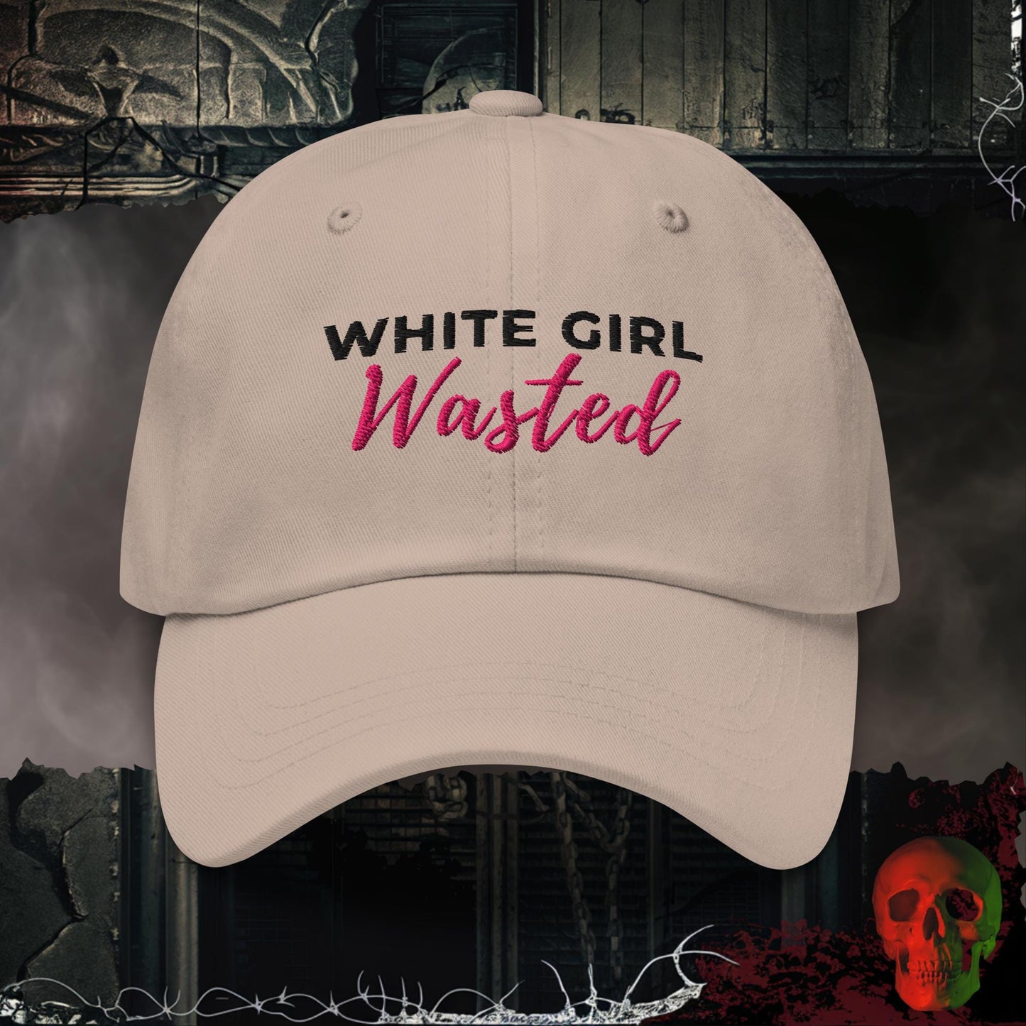 Hats Stone White Girl Wasted Embroidered Hat