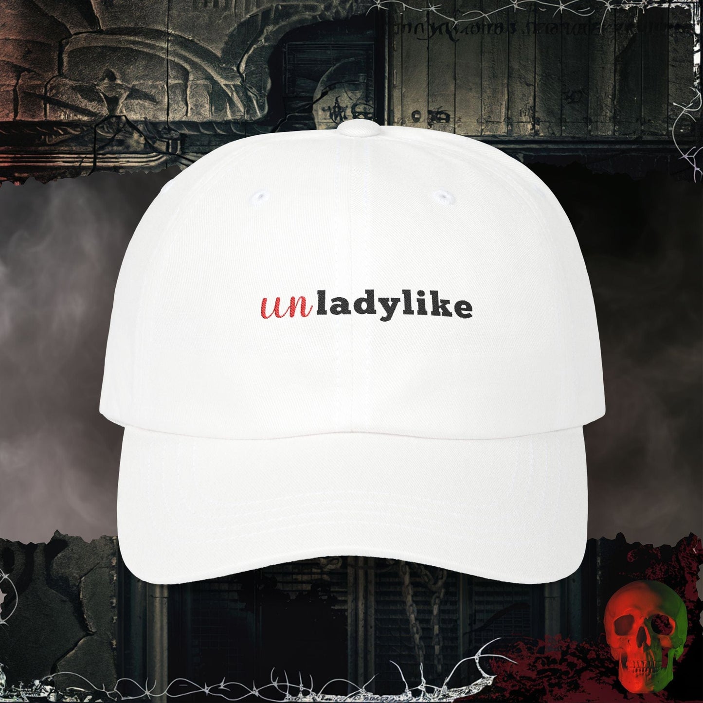 Hats White / One size Maybe Unladylike Embroidered Hat