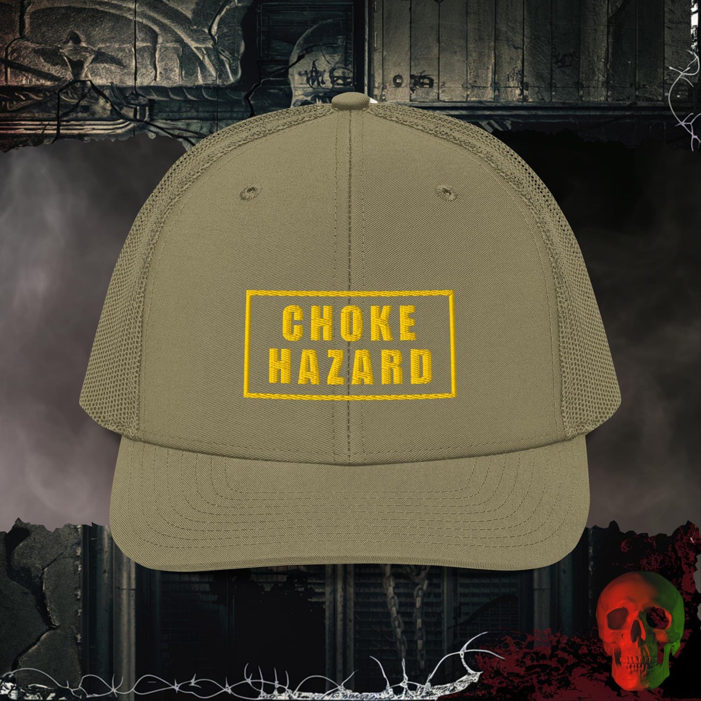 Premium Trucker Loden Choke Hazard | Richardson 112 Embroidered Trucker Hat