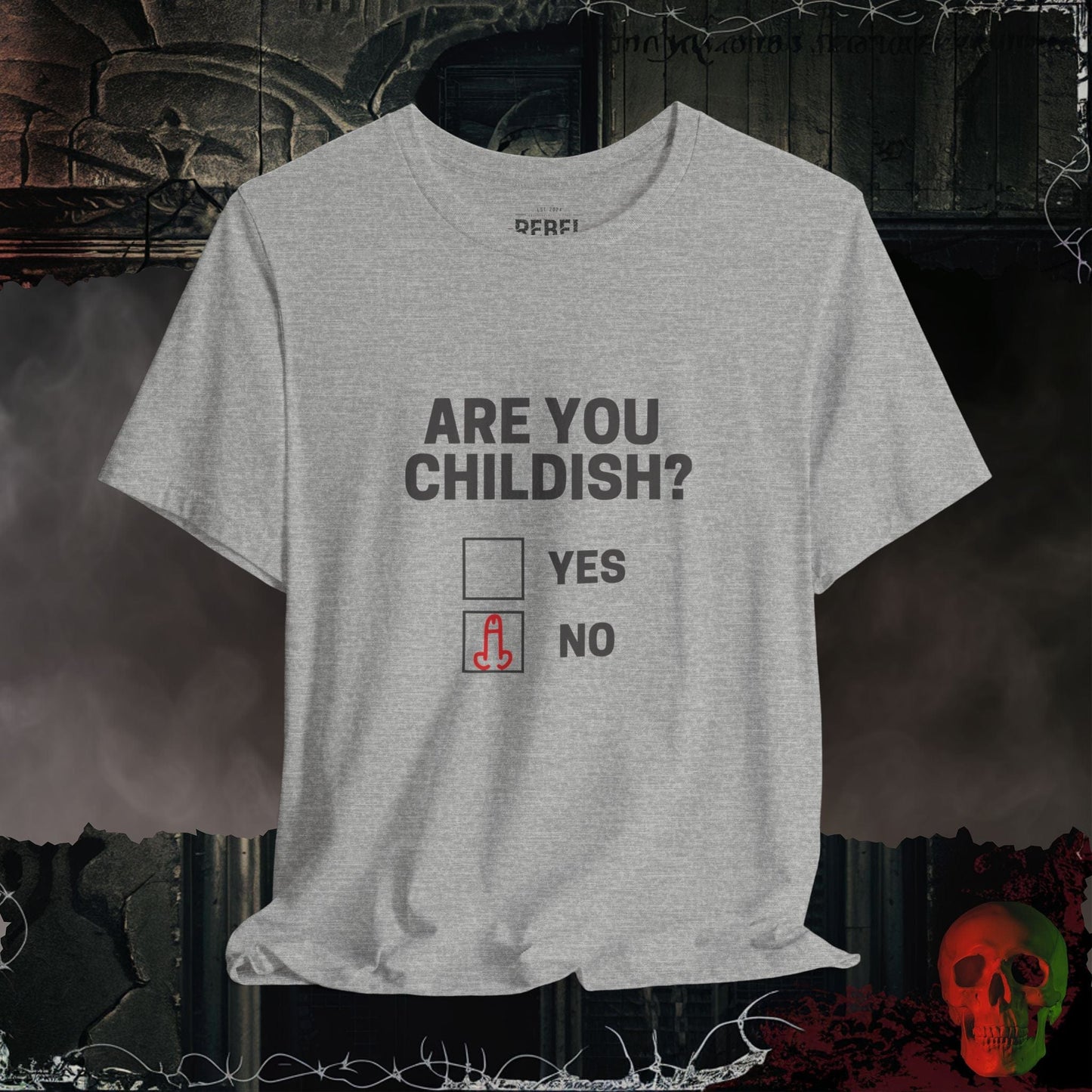 T-Shirt Athletic Heather / S Are You Childish Tee