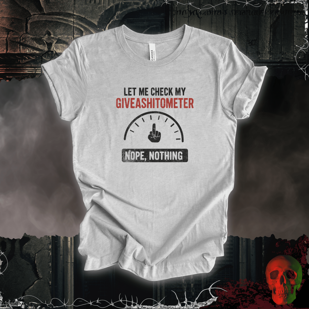 T-Shirt Athletic Heather / S Giveashitometer Tee