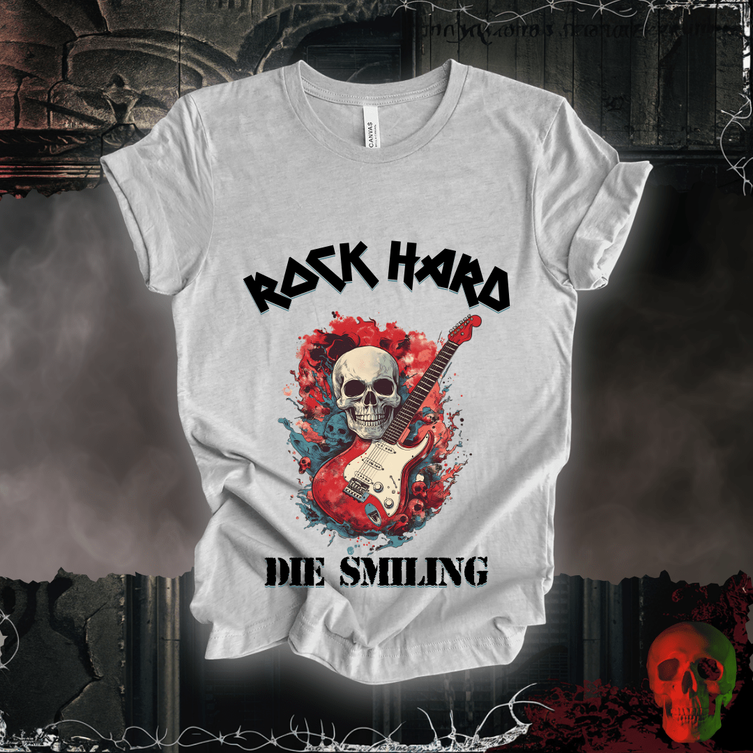 T-Shirt Athletic Heather / S Rock Hard / Die Smiling T-Shirt