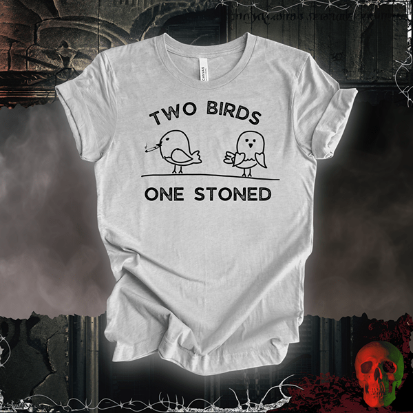T-Shirt Athletic Heather / S Two Birds One Stoned Tee