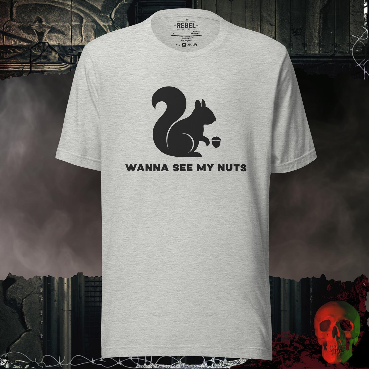 T-Shirt Athletic Heather / S Wanna See My Nuts Tee