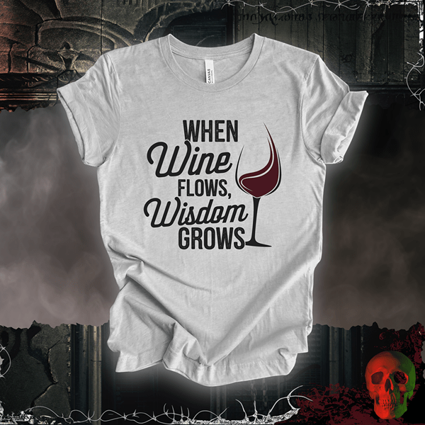 T-Shirt Athletic Heather / S Wine-Infused Wisdom