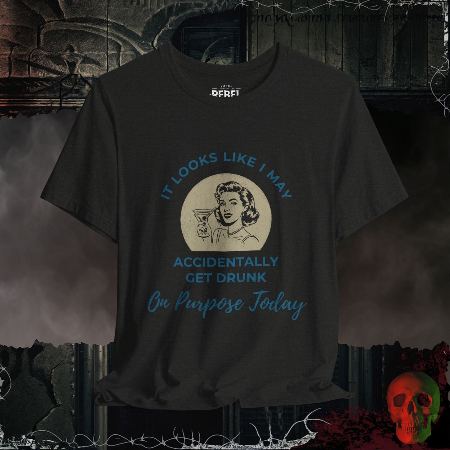 T-Shirt Black Heather / S Accidentally Drunk Today Tee