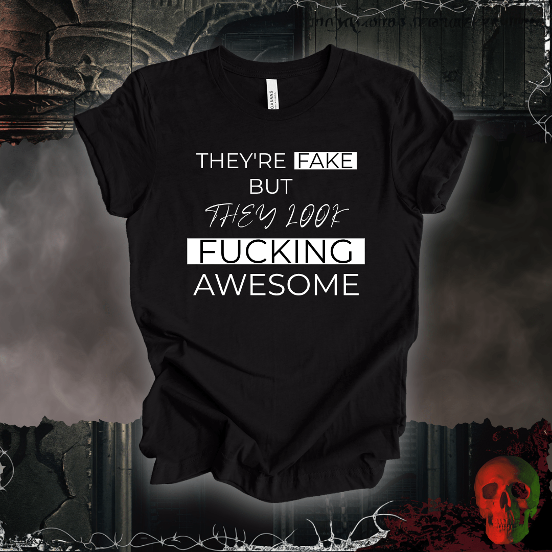 T-Shirt Black Heather / S FAKE but AWESOME TEE