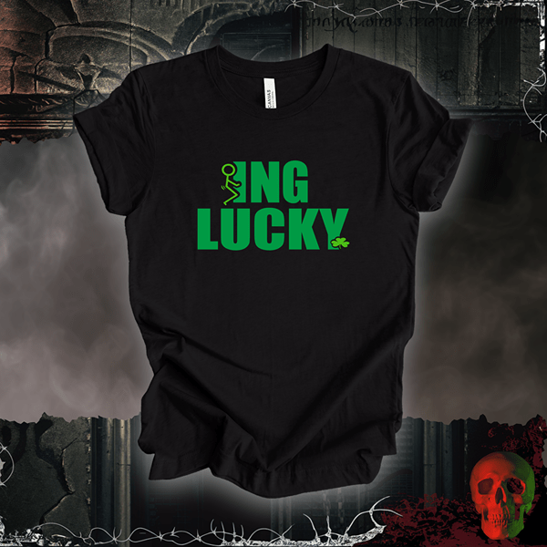 T-Shirt Black Heather / S Feeling Lucky T-Shirt | Funny & Bold St. Patrick's Day Design