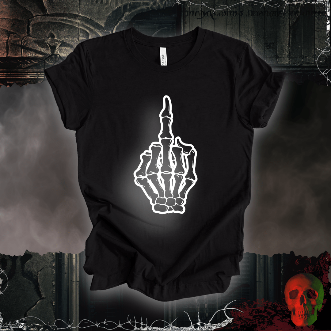 T-Shirt Black Heather / S Fleshless and fearless, flipping the world off T-Shirt