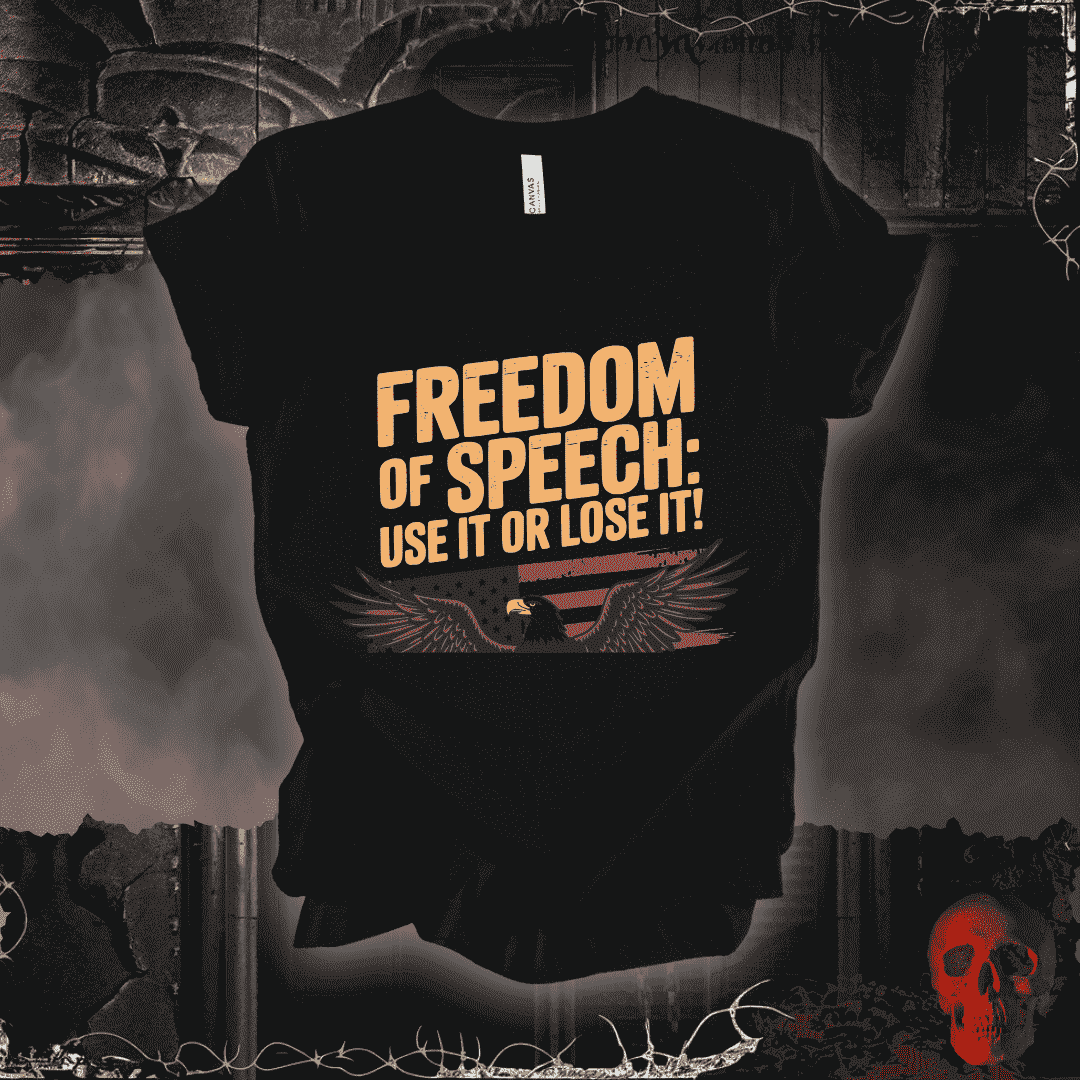 T-Shirt Black Heather / S Freedom of Speech - Use It or Lose It T-Shirt
