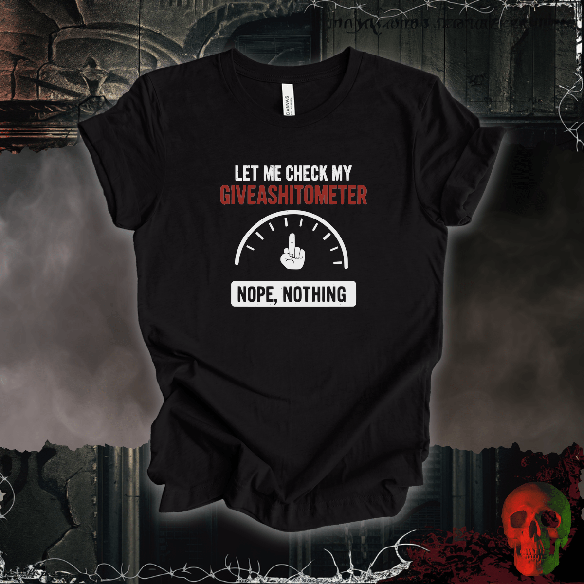 T-Shirt Black Heather / S Giveashitometer Tee