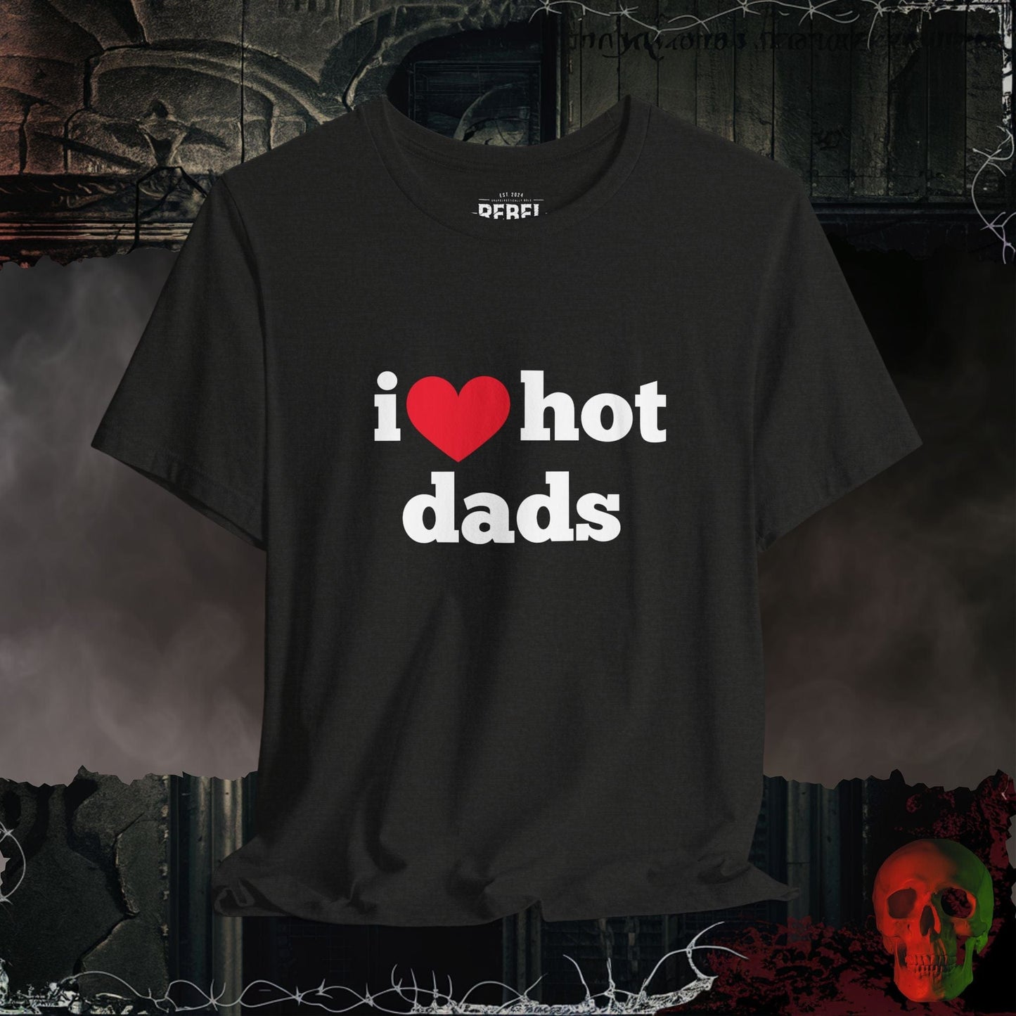 T-Shirt Black Heather / S I ❤️ Hot Dads T-shirt