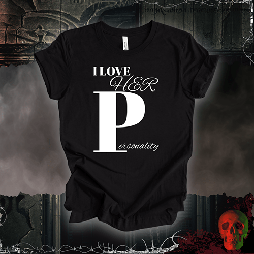 T-Shirt Black Heather / S I Love Her 'P' T-Shirt
