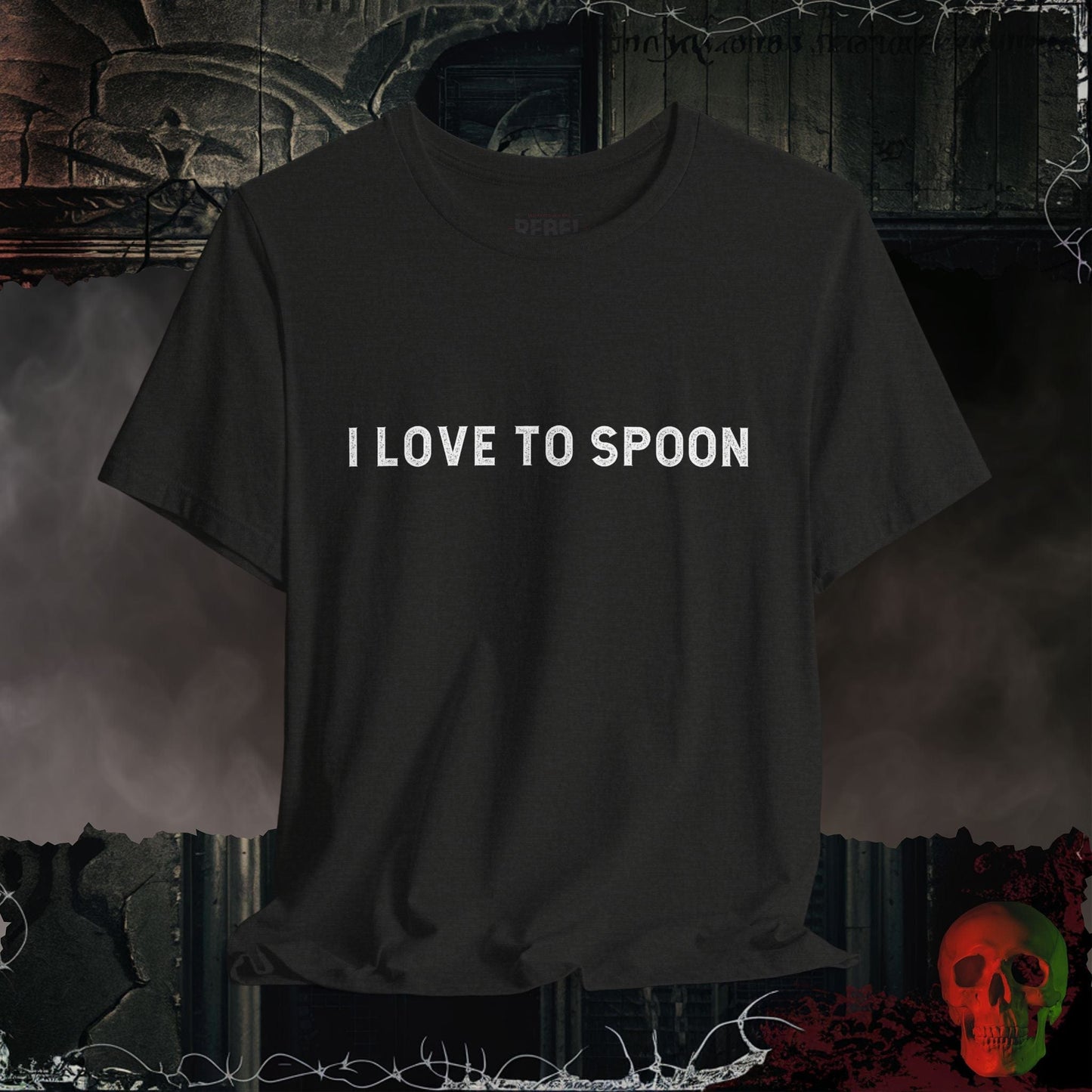 T-Shirt Black Heather / S I Love to Spoon T-Shirt