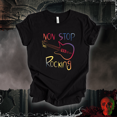 T-Shirt Black Heather / S Non-Stop Rocking Guitar Vibes T-Shirt
