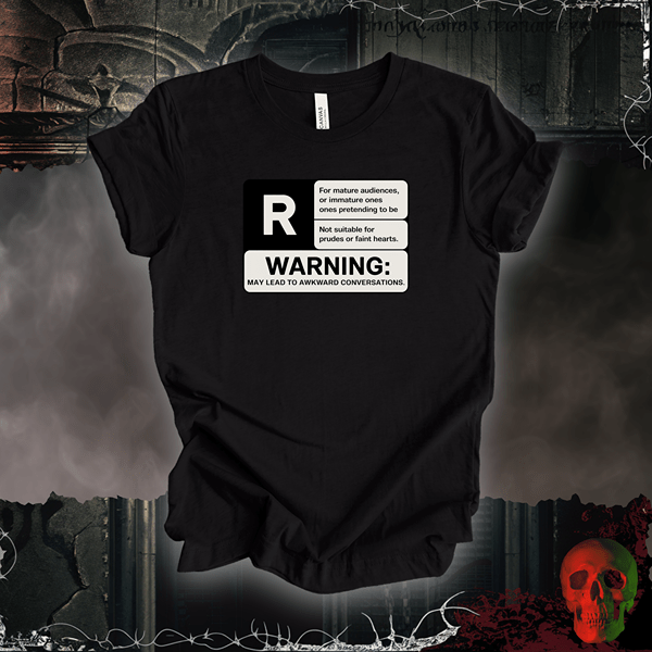 T-Shirt Black Heather / S R-Rated Humor Tee: Awkward Conversations Ahead