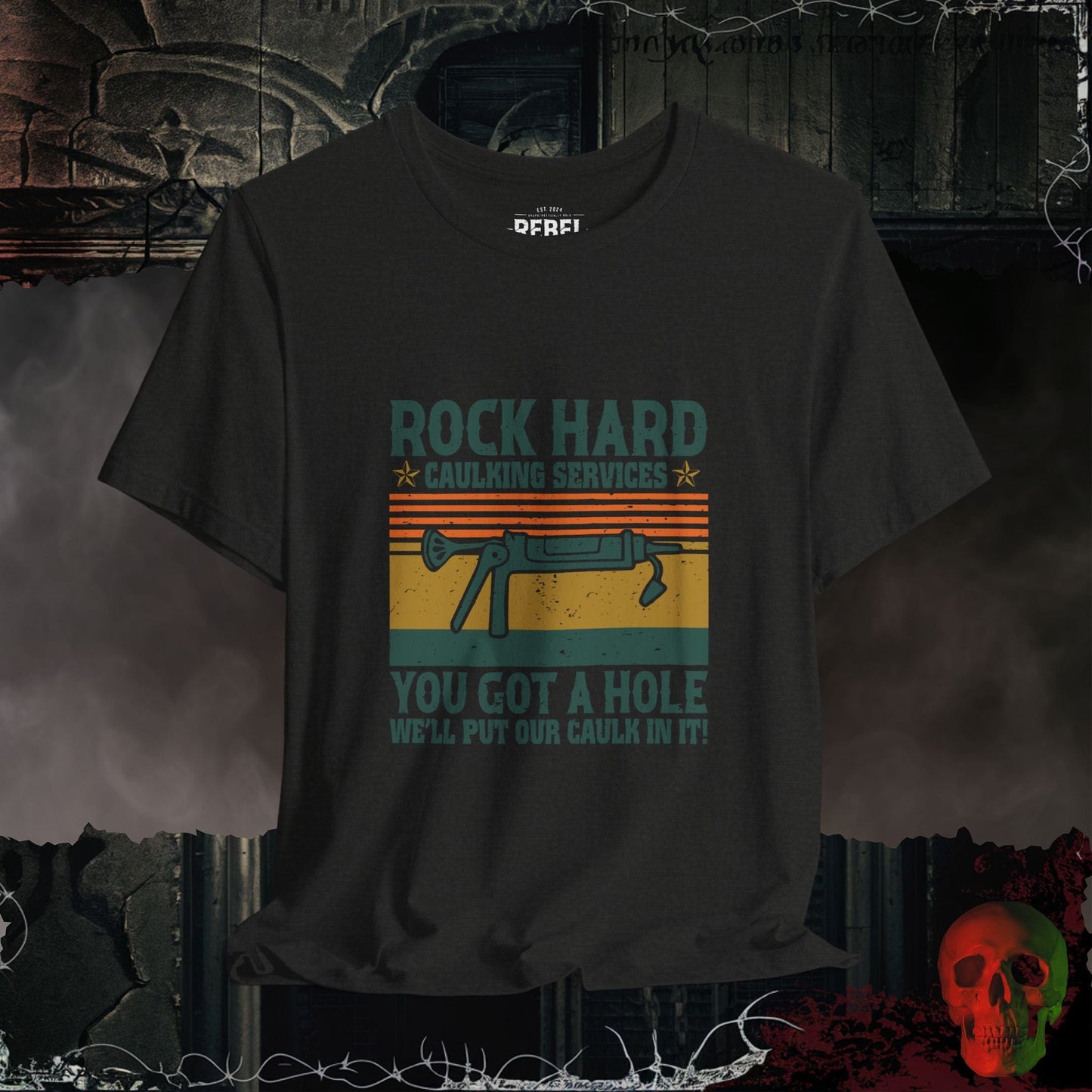 T-Shirt Black Heather / S Rock Hard Caulking Tee