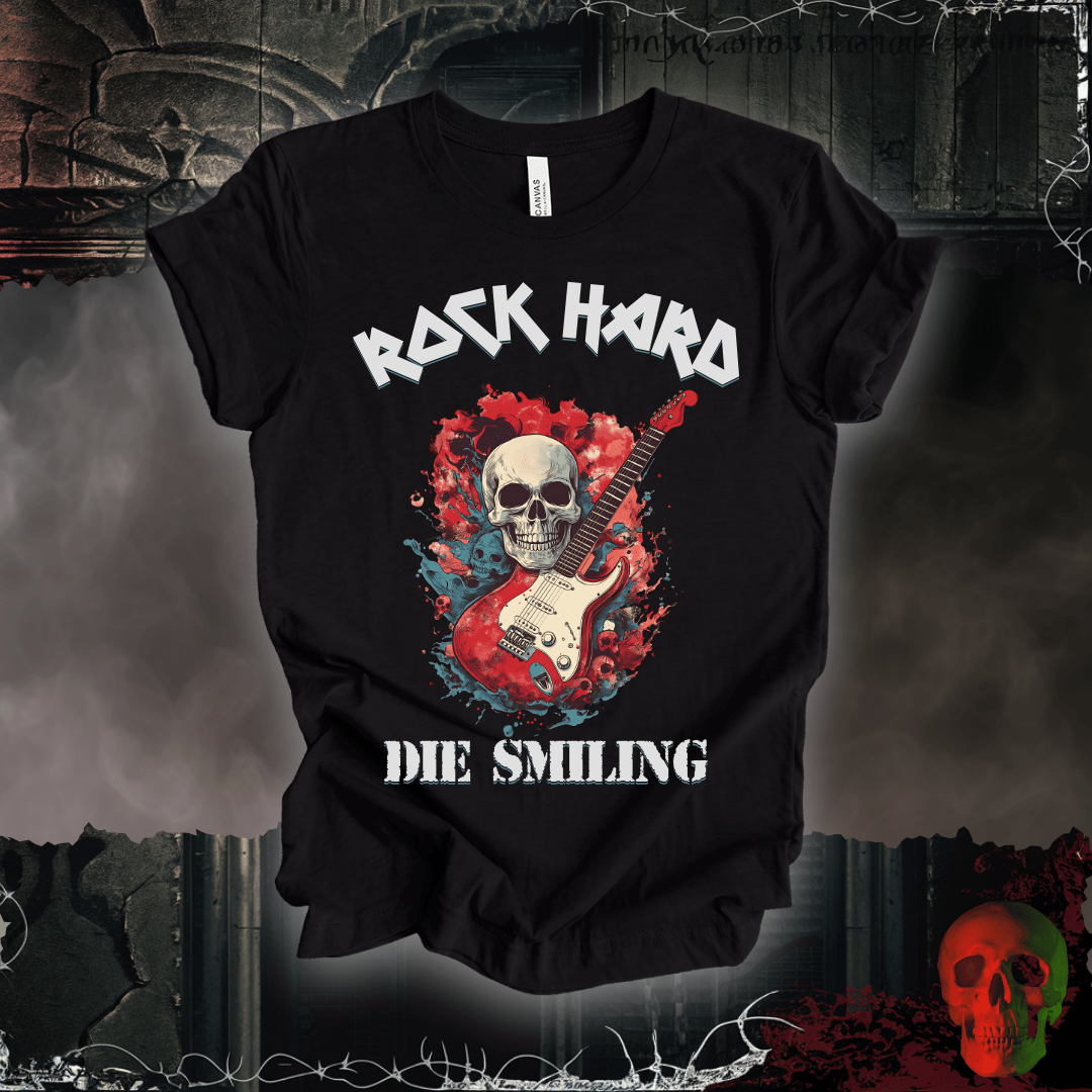 T-Shirt Black Heather / S Rock Hard / Die Smiling T-Shirt