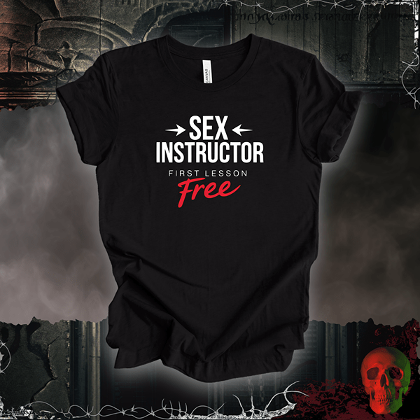 T-Shirt Black Heather / S Sex Instructor - First Lesson Free