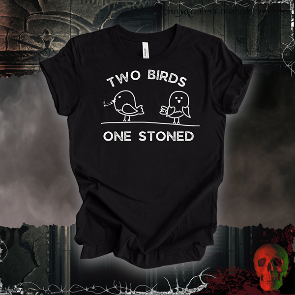 T-Shirt Black Heather / S Two Birds One Stoned Tee