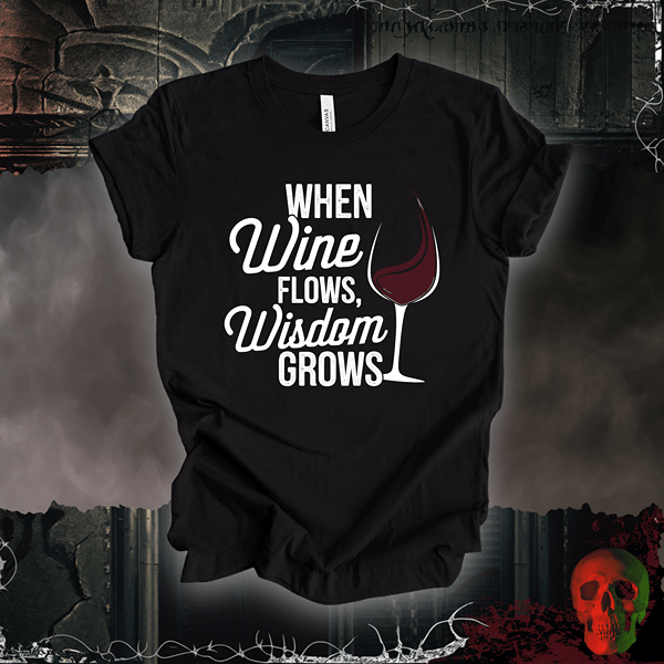 T-Shirt Black Heather / S Wine-Infused Wisdom