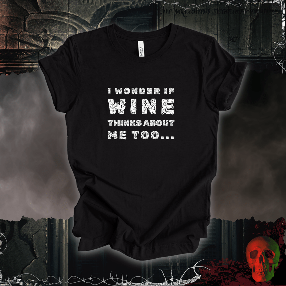 T-Shirt Black Heather / S Wine Thoughts Tee