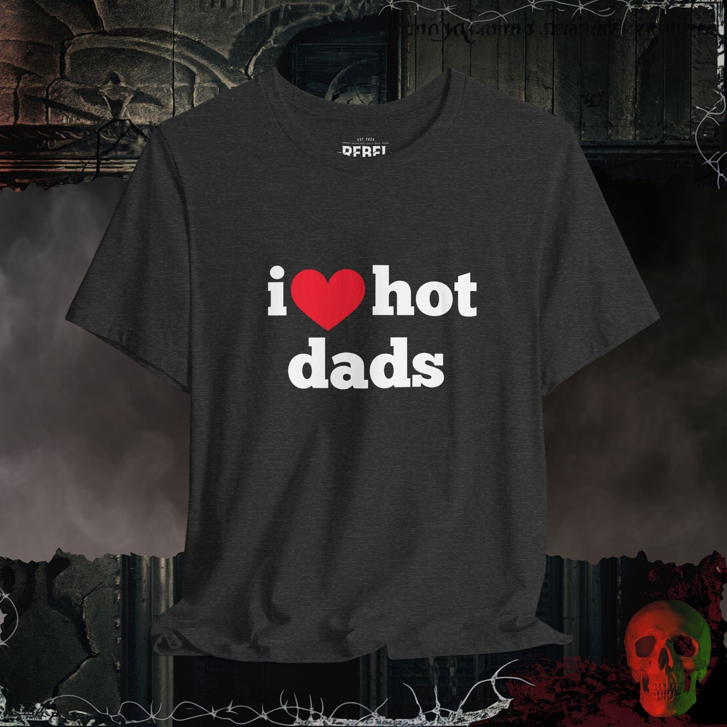 T-Shirt Dark Grey Heather / S I ❤️ Hot Dads T-shirt