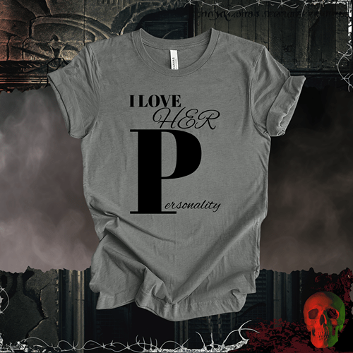 T-Shirt Dark Grey Heather / S I Love Her 'P' T-Shirt