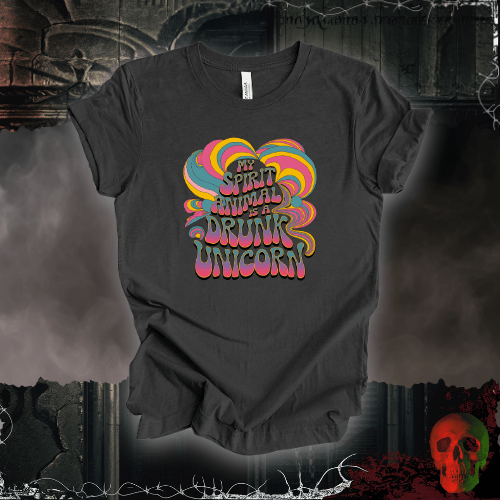 T-Shirt Dark Grey Heather / S My Spirit Animal is a Drunk Unicorn T-Shirt