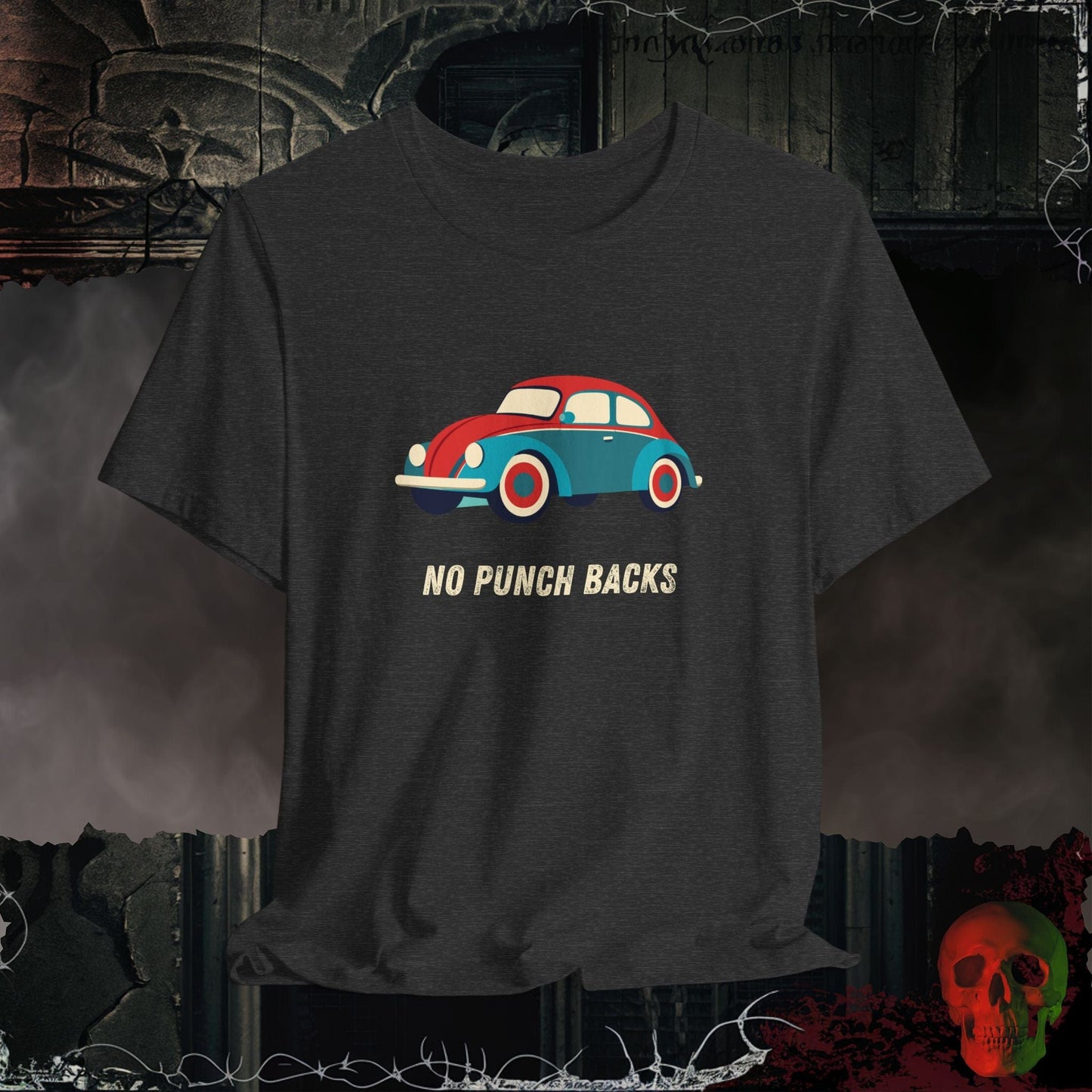 T-Shirt Dark Grey Heather / S No Punch Backs T-Shirt