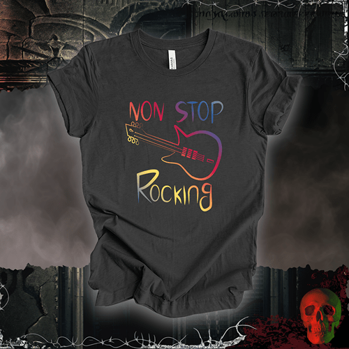 T-Shirt Dark Grey Heather / S Non-Stop Rocking Guitar Vibes T-Shirt