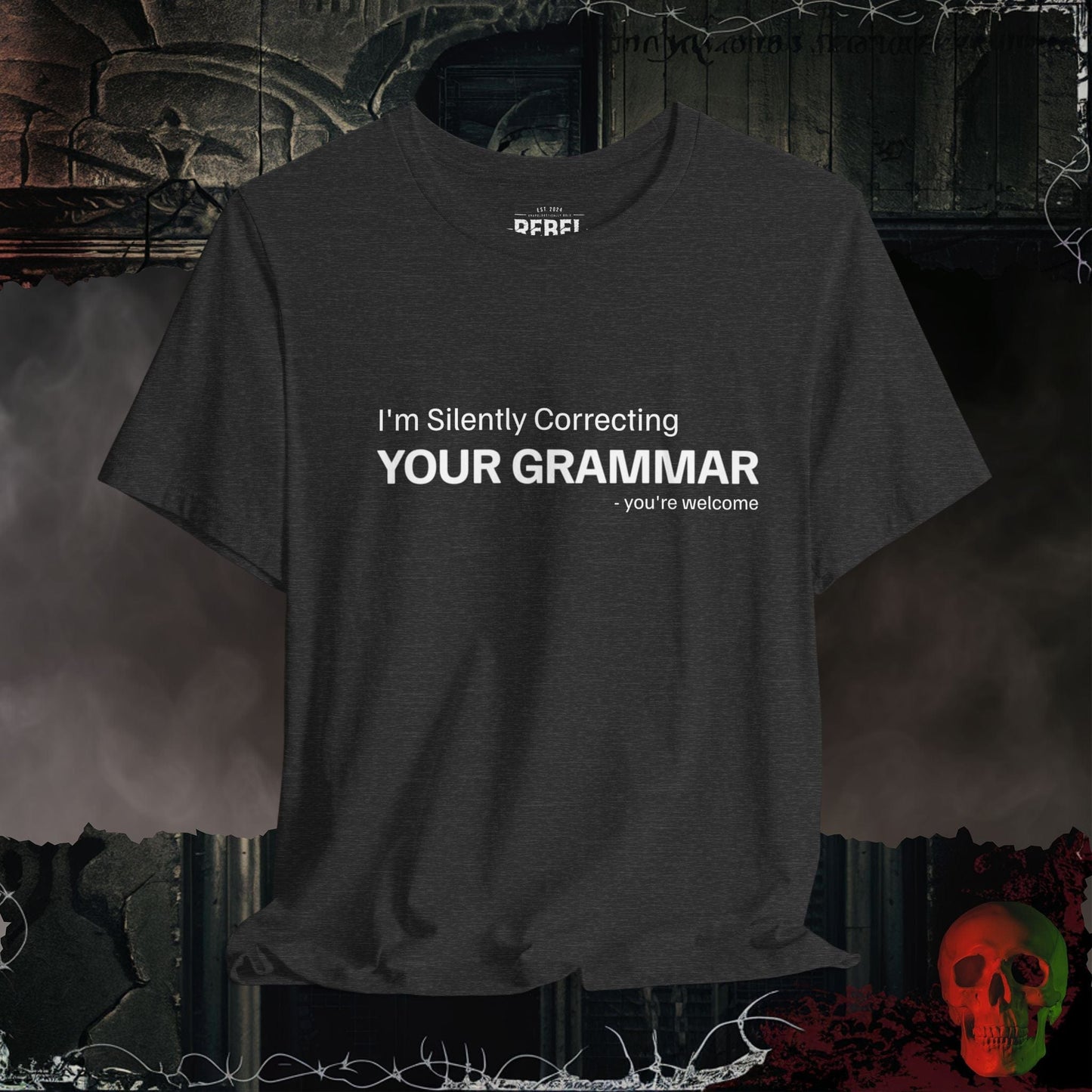 T-Shirt Dark Grey Heather / S Silently Judging Your Grammar T-Shirt