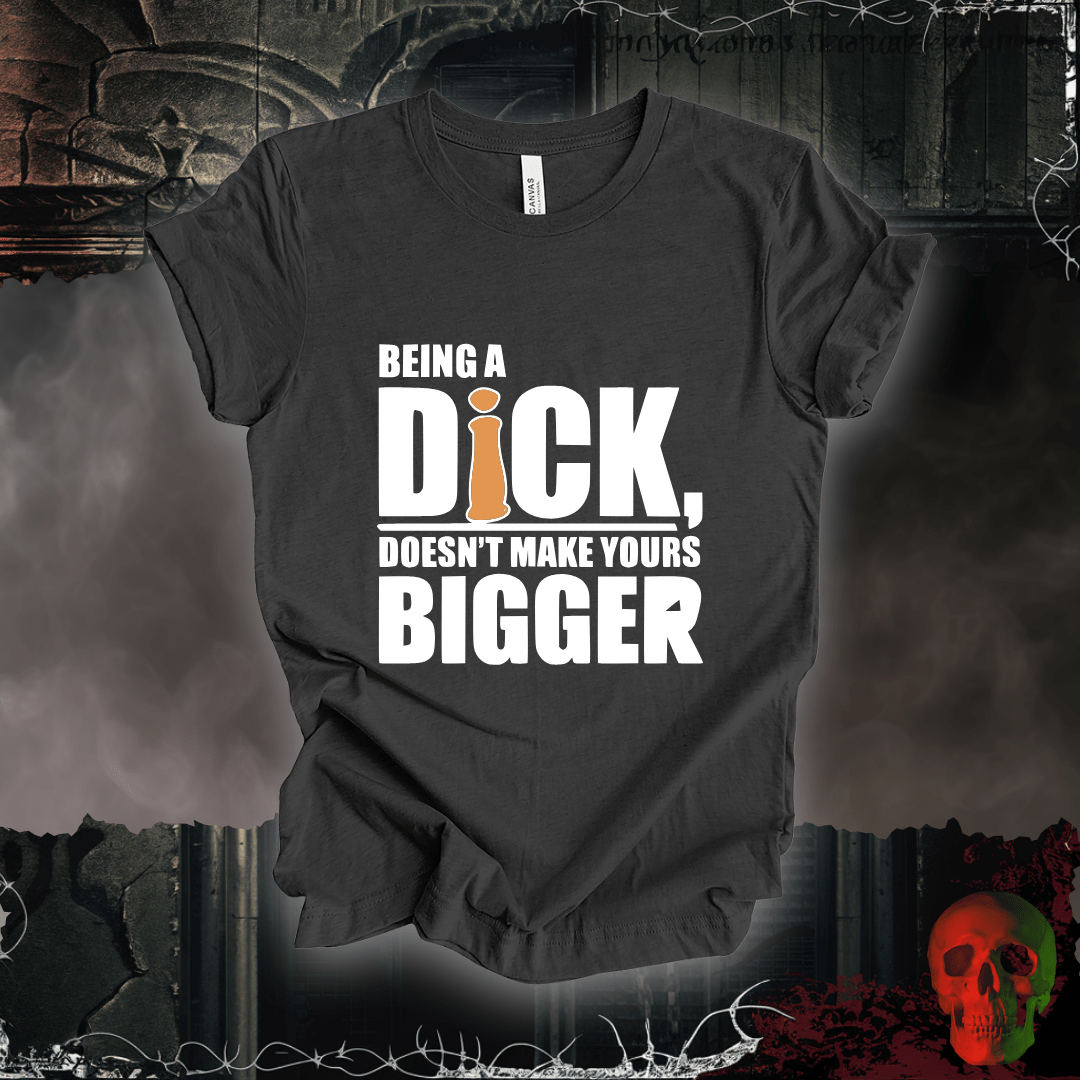 T-Shirt Dark Grey Heather / S Size Matters Not - Attitude Does T-Shirt