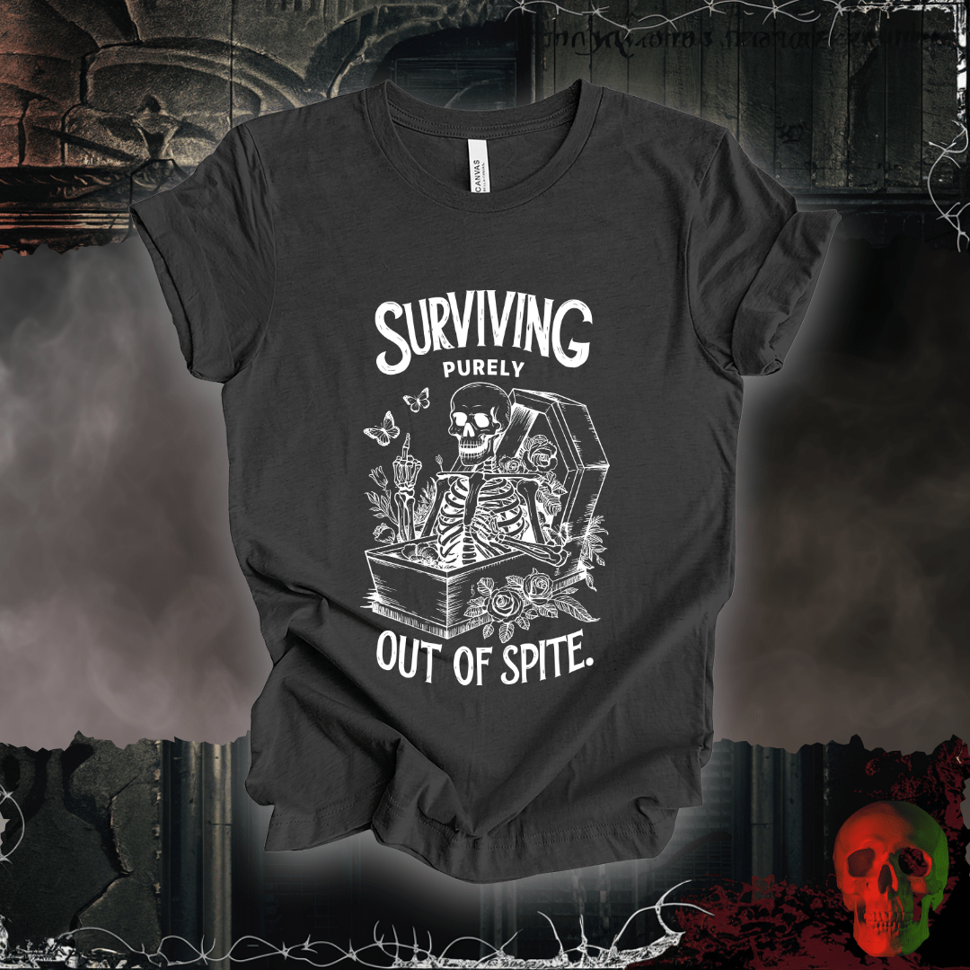 T-Shirt Dark Grey Heather / S Surviving Out of Spite! T-Shirt