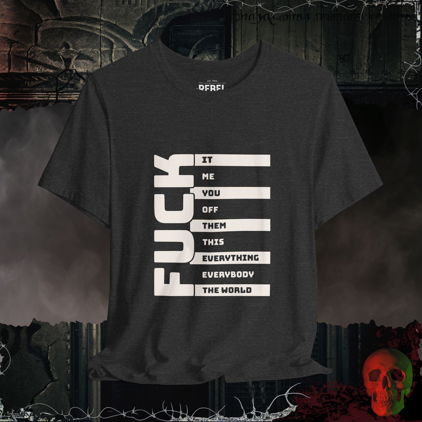 T-Shirt Dark Grey Heather / S The Many F@cks Tee