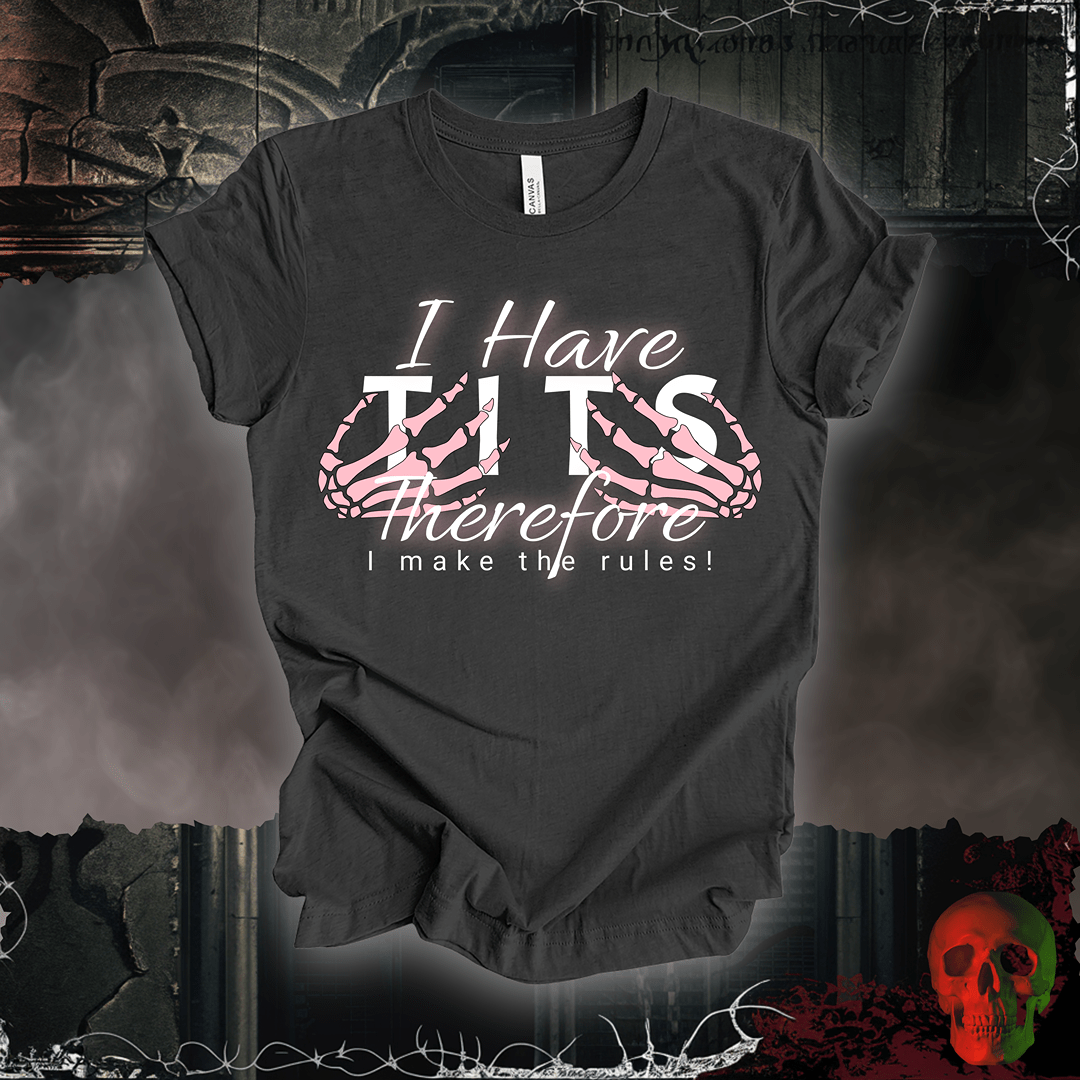 T-Shirt Dark Grey Heather / S Tits = Power T-Shirt