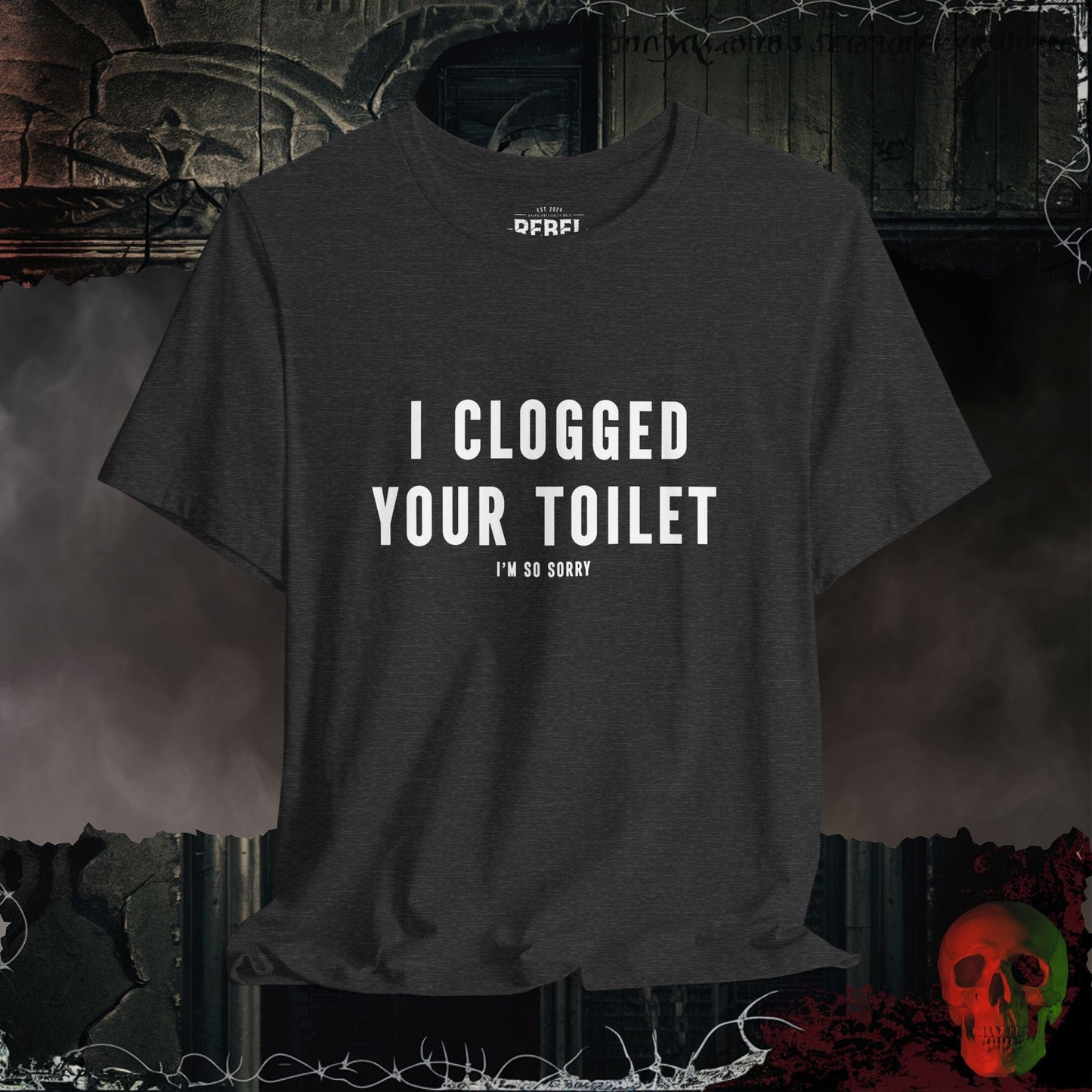 T-Shirt Dark Grey Heather / S Toilet Trouble Tee