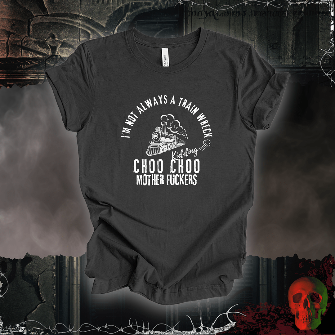 T-Shirt Dark Grey Heather / S Train Wreck Tee