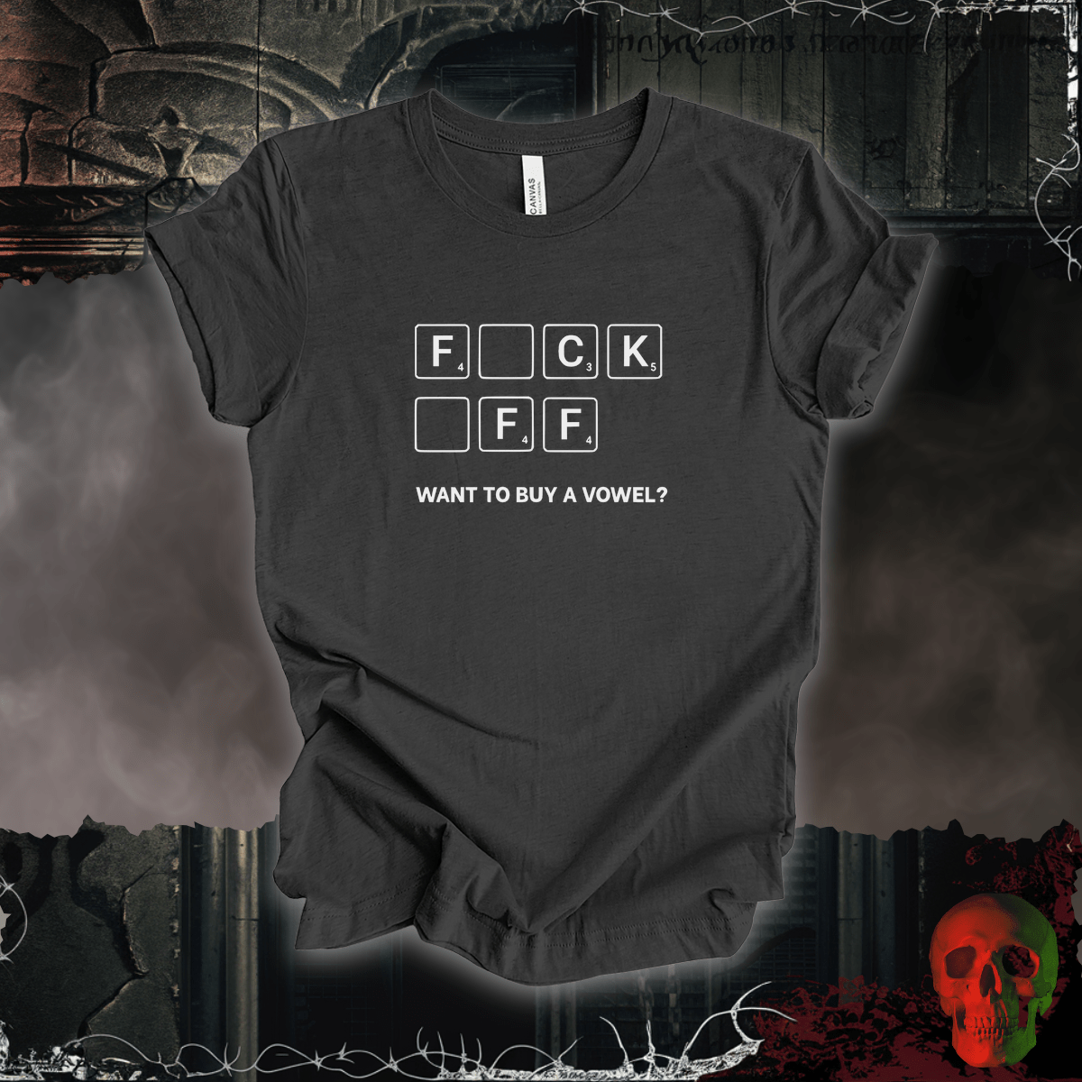 T-Shirt Dark Grey Heather / S Want to Buy a Vowel Tee