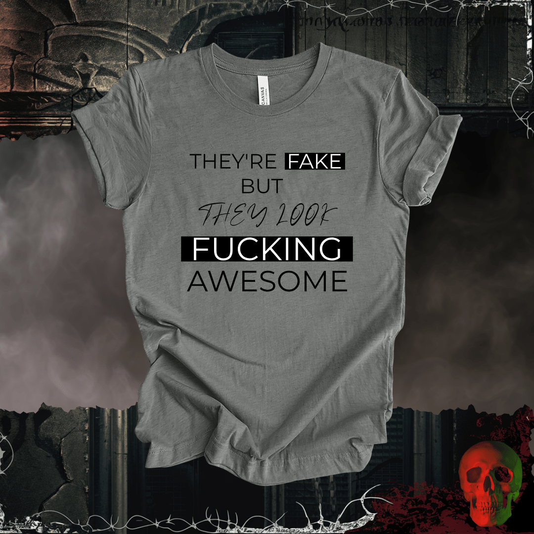 T-Shirt Deep Heather / S FAKE but AWESOME TEE